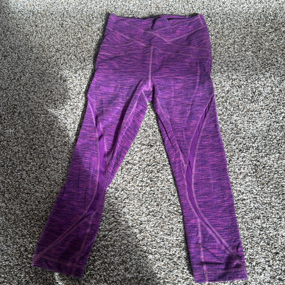 Purple lululemon capri leggings